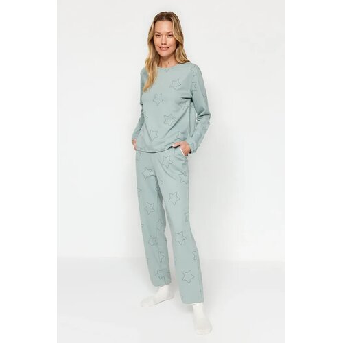 TRENDYOLMILLA Ženski set pidžame Thmaw24Pt00234, Zeleni Cene
