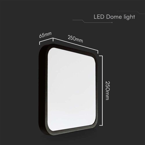  LED plafonsko svetlo za kupatilo LED/18W/230V 4000K IP44 25x25 cm crno Slike