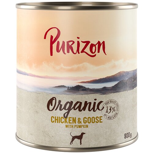 Purizon Organic 6 x 800 g - Piletina i guščetina s bundevom Cijene