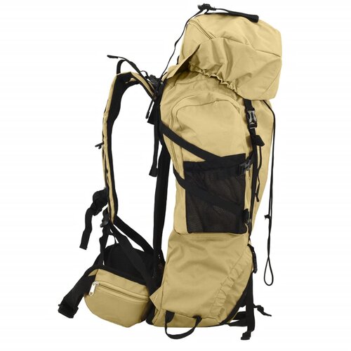 Ruksak za planinarenje svijetla kaki 80 L od tkanine Oxford Slike