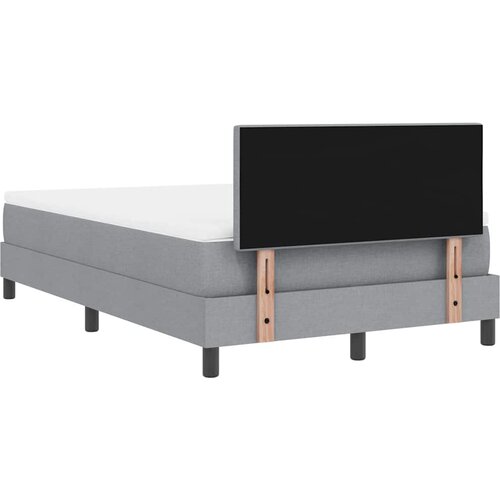  Krevet s opruga kutije Svijetlo siva 120 x 190 cm tkanina Slike