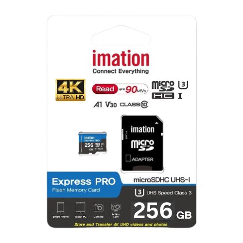 IMATION microSD 256GB UHS-I U3 V30 4K + adapter Slike