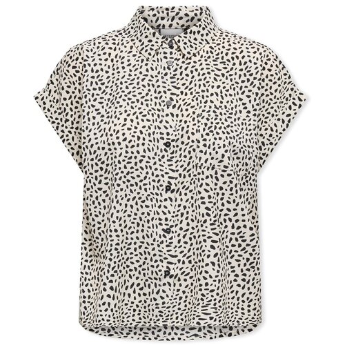 Only Topi & Bluze Noos Hannover Life Shirt - Cloud Dancer/Black Grap Bež Cene