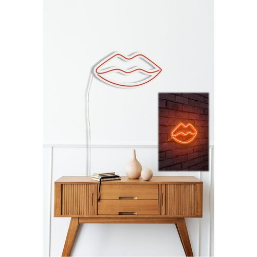  Zidna LED dekoracija Lips, IP67, 375 cm 12V, Crvena Slike