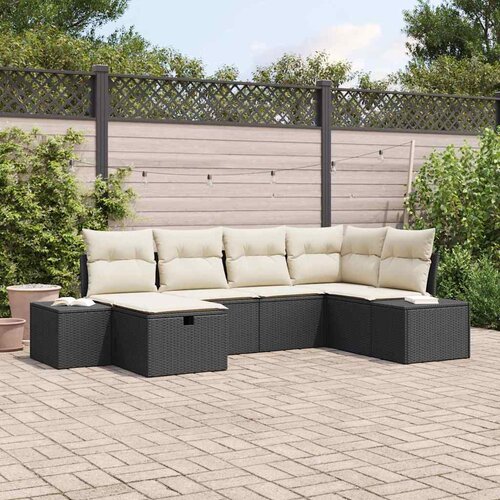  Sjedeća garnitura za vrt 6 kom. poliratan 230 x 117 x 85 cm Slike