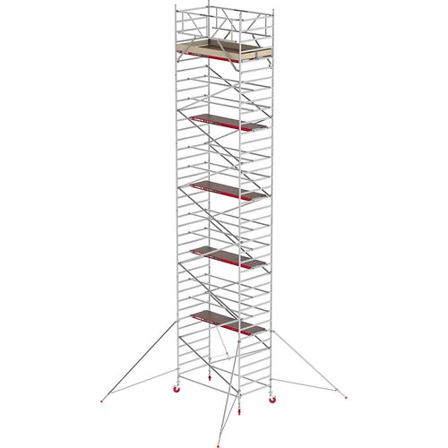 Altrex Pomičen oder RS TOWER 42, širok, lesena ploščad, dolžina 2,45 m, delovna višina 12,20 m Cene