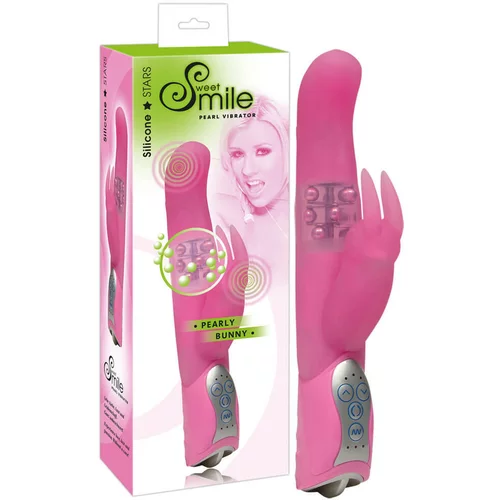 Sweet Smile SMILE Pearly Bunny - biserni vibrator (roza)