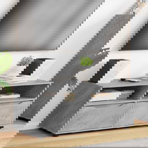 VidaXL TV ormar Betonski sivi 100 x 48 x 43 cm Konstruirano drvo Slike