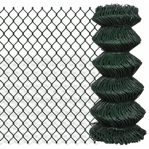 vidaXL žičana ograda od čelika 0,8 x 25 m zelena