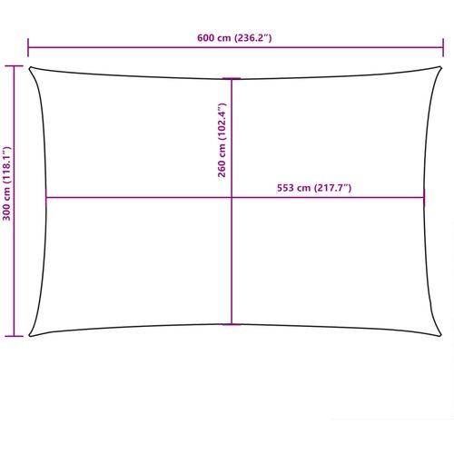  Jedro protiv sunca od tkanine Oxford pravokutno 3x6 m terakota Slike