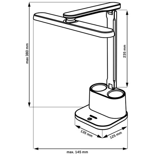  LED prigu&amp;scaron;iva dodirna stona lampa BARI LED/6W/230V crna Slike