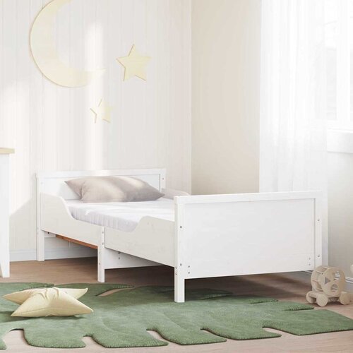 vidaXL Konstrukcija postelje Bela 80 x 200 cm Trdna borovina, (5000084590) Cene