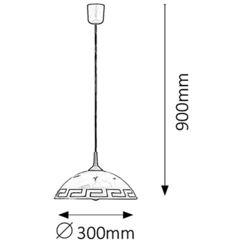 Rabalux etrusco visilica D30 E27 60W zlatna Slike