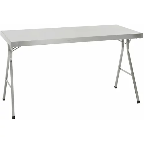  Zložljiva miza iz nerjavnega jekla, delovna višina 850 mm, šxg 1200 x 700 mm