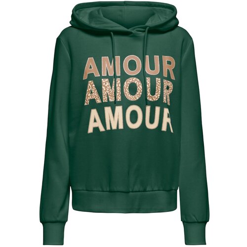 Only Sweater majica &amp;#039;ONLMAIA&amp;#039; ecru/prljavo bijela / svijetlosmeđa / tamno zelena Slike