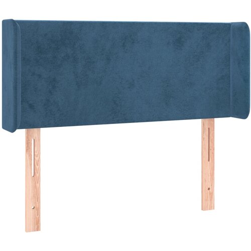 VidaXL Vzglavje z u&amp;scaron;esi temno modro 93x16x78/88 cm žamet, (20933017) Slike