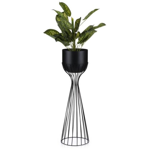 Metalna saksija LOFT 68x20 cm crna Cene