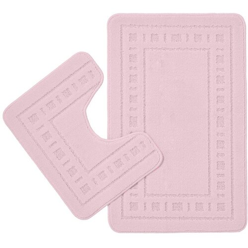 Catherine Lansfield Svijetlo ružičaste kupaonske prostirke u setu 2 kom za WC 50x80 cm Armoni &amp;ndash; Slike