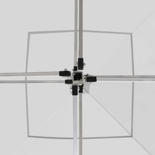  Sklopivi &amp;scaron;ator za zabave sa zidovima aluminijski 2 x 2 m bijeli Slike