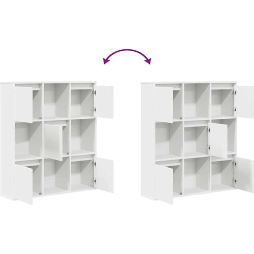 VidaXL Regal za knjige bijeli 89x24x101,5 cm od konstruiranog drva Slike