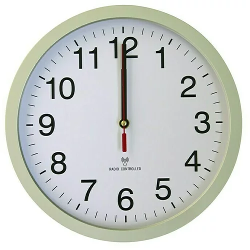 VOLTOMAT Radijski kontrolirani sat Orologio (Bijelo-srebrne boje, Promjer: 30 cm)