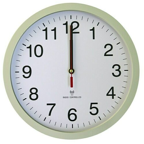 VOLTOMAT Radijski kontrolirani sat Orologio (Bijelo-srebrne boje, Promjer: 30 cm) Slike