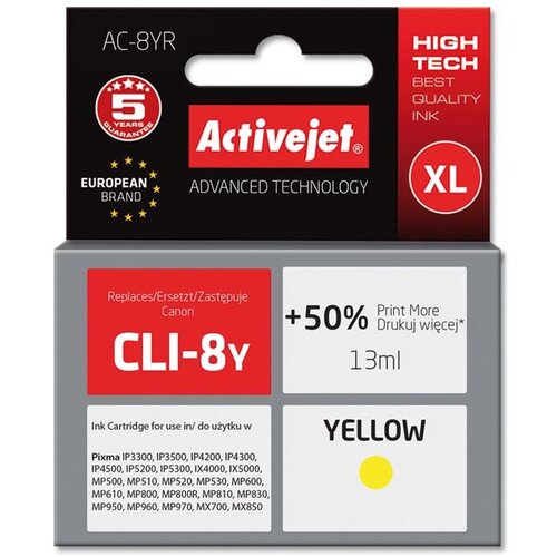 Activejet rumeno črnilo Canon CLI-8Y Slike
