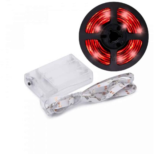 Zelux led trak na baterije rdeč 30LED 2835 3x aa Cene
