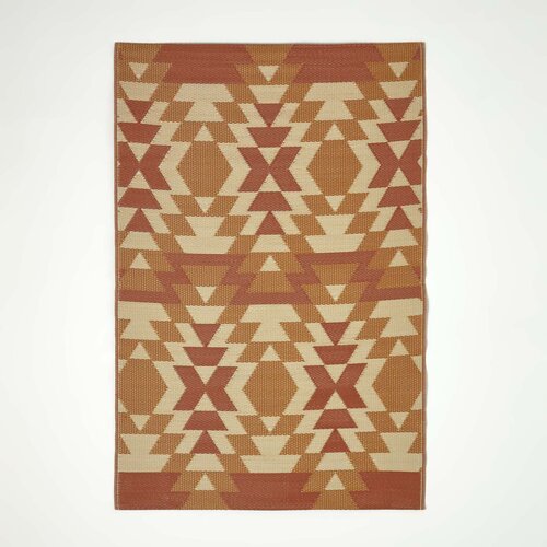 HOMESCAPES Anya Aztec Orange Outdoor Rug, 120x180 cm, (20744785) Cene