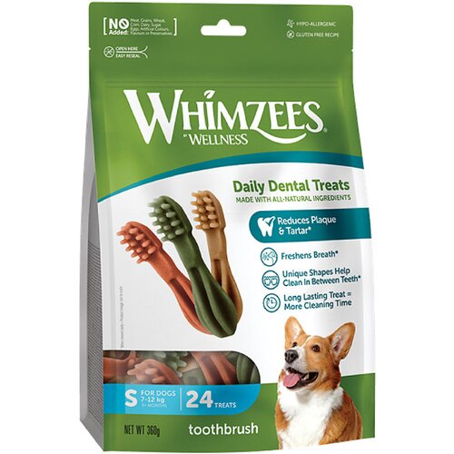 Whimzees poslastica za pse četkica Star S, 24 komada Slike