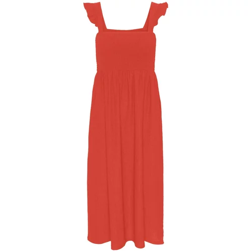 Pieces Ljetna haljina 'LUNA' narančasto crvena