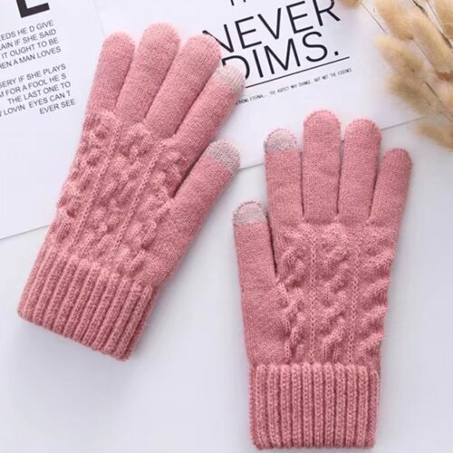  Rukavice za touch screen winter pink Cene