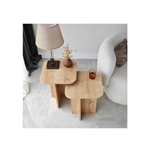 Hanah home Blues Oak Set 2 stolčića, Bež Slike