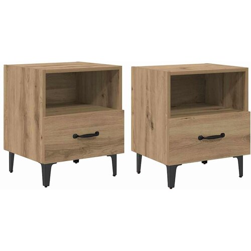  Noćni ormar s ladicama 2 pcs Umjetnički hrast 40 x 35 x 47,5 cm Slike
