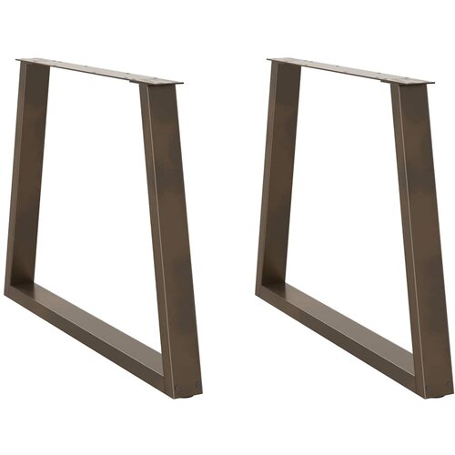  Noge za blagovaonski stol V-oblik 2 kom Prirodni čelik 90 x (72-73,3) cm Čelik Slike
