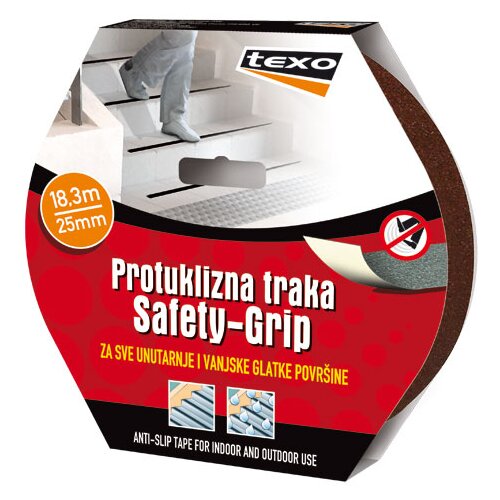  PROTUKLIZAJUĆA TRAKA ANTI-SLIP SMEĐA 18.3M/25MM TEXO Cijene