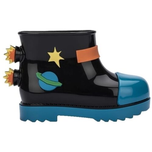 Melissa Škornji MINI Rain Boot+Fábula B - Blue/Black Črna Cene