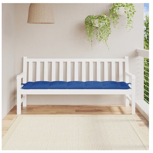 VidaXL Jastuk za vrtnu klupu plavi 180 x 50 x 7 cm od tkanine Oxford Slike