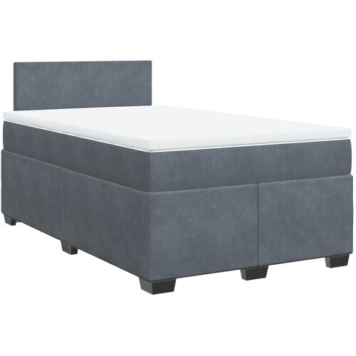 Box spring krevet s madracem tamnosivi 120 x 200 cm bar&amp;scaron;unasti Slike