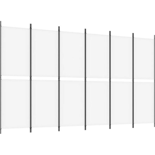 Maison Chic Paravan - Sobne pregrade 6-delni bel 300x180 cm blago, (22111848) Cene