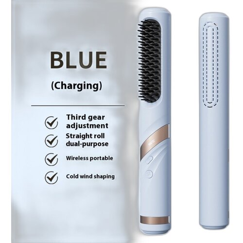 INF Brezžična polnilna hladna krtača z ioni in 3 temperaturami Blue, (5000264867) Cene