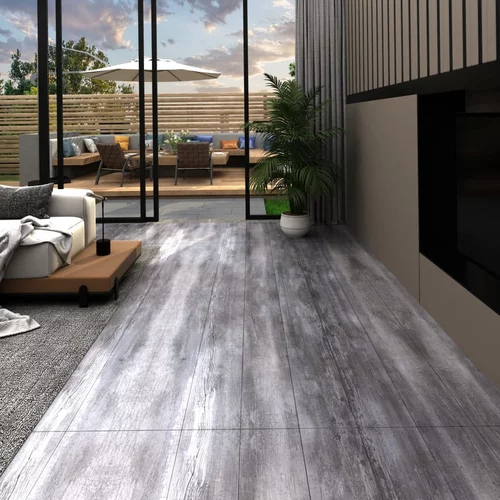 vidaXL podne obloge od PVC-a 5,02 m² 2 mm samoljepljive siva boja drva