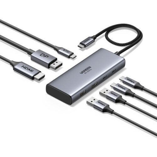 Ugreen 7v1 USB-C HUB HDMI+DP+USB+PD 100W Slike
