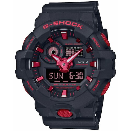 G-shock muški digitalni ručni sat GA-700BNR-1AER crni Slike