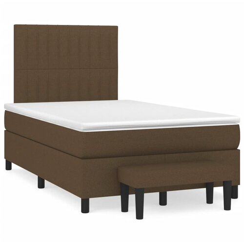 Krevet box spring s madracem tamnosmeđi 120 x 190 cm od tkanine Cene