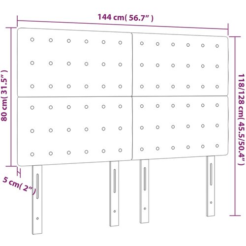  Uzglavlje crno 144x5x118/128 cm umjetna koža Slike