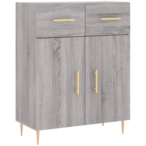  Visoka komoda siva sonome 69,5x34x180 cm od konstruiranog drva Slike