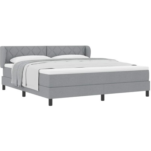  Krevet s opruga kutije Svjetlosiva 180 x 200 cm tkanina Slike