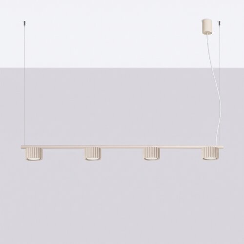 Sollux SL.2697 - Luster na sajli AURA 4xGX53/10W/230V krem boje Slike