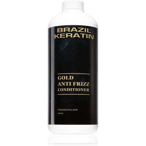 Brazil Keratin Gold Anti Frizz Conditioner balzam s keratinom za poškodovane lase 550 ml